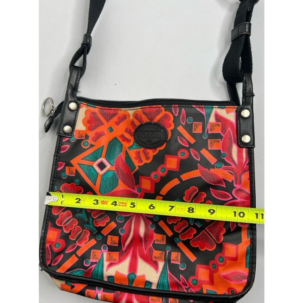 Fossil Multicolor Floral Abstract Crossbody Purse Bag - Picture 11 of 14